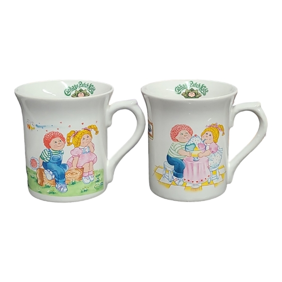 Set of 2 Vintage 1984 original Cabbage Patch mugs, in good used condition - Picture 2 of 12